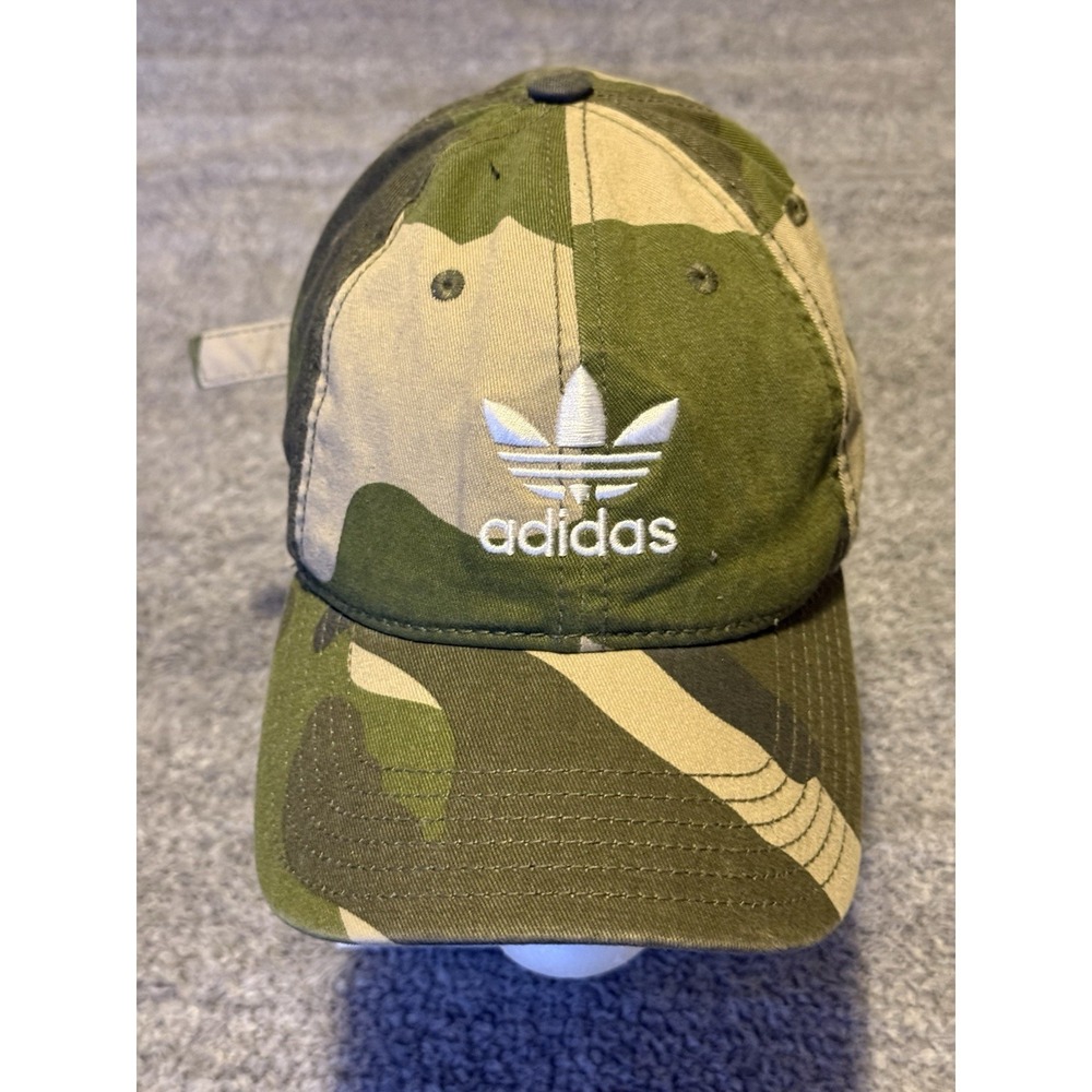 Adidas Camo Camouflage Hat Strap Back Cotton Dad Strapback Trefoil Logo Fitness